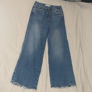 Zara high rise straight leg jeans